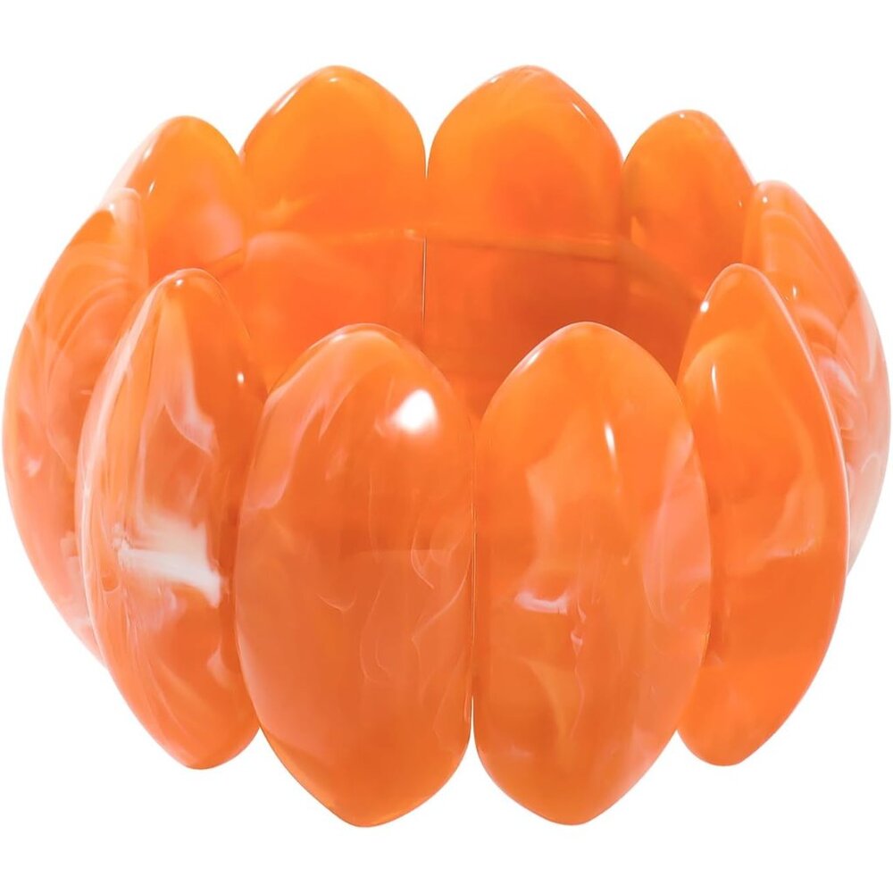 Irregular Geometric Orange Bangle - High-Quality … - image 1